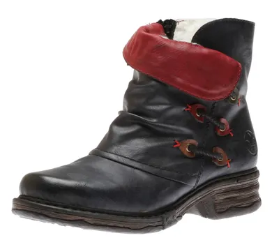 Eagle Navy Red Cuff Ankle Boot