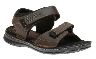 Darwyn Brown Leather Quarter-Strap Sports Sandal