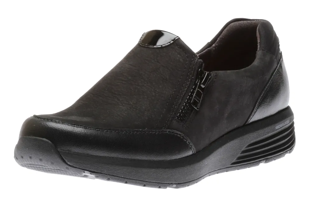 Trustride Black Side Zipper Slip-On Sneaker