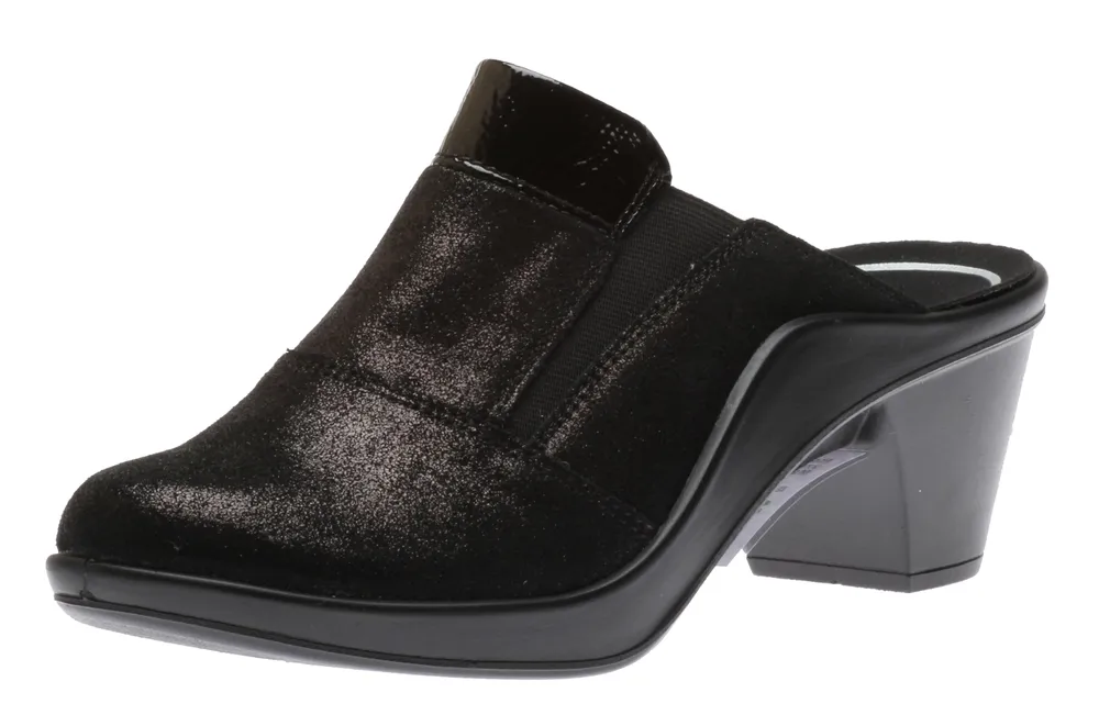 Mokassetta 257 Black Metallic Suede Clog