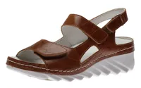 Salem 09 Brandy Brown Leather Wedge Sandal