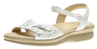 Duo White Leather Strap Sandal