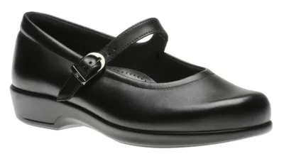 Maria Black Leather Mary Jane Shoe