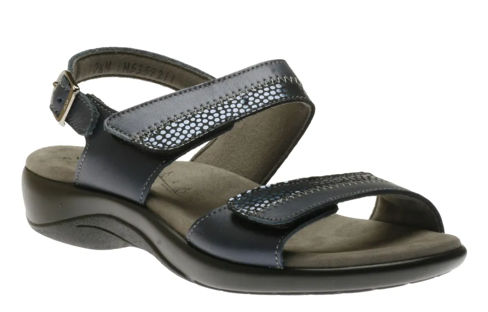 Nudu Navy Heel Strap Sandal