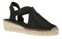 Vic Black Espadrille Wedge Sandal