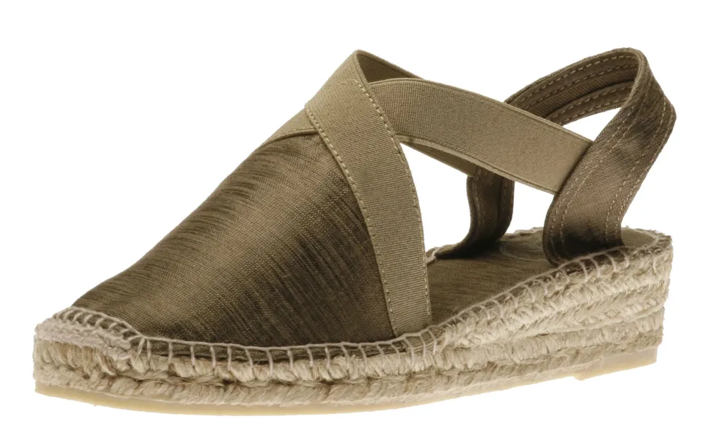 Vic Taupe Espadrille Wedge Sandal