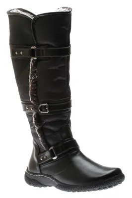 Gabrielle 2 Wide Calf Black Leather Tall Boot