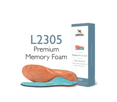 L2305 Men's Premium Memory Foam Orthotics With Metatarsal Support