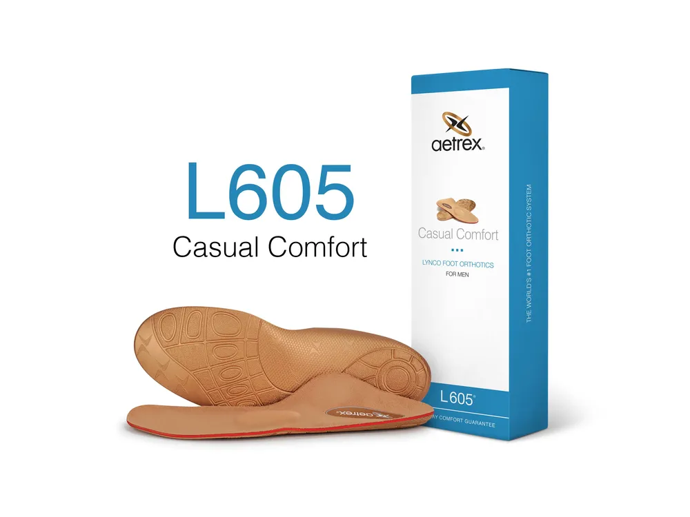 L605 Men's Casual Comfort Orthotics With Metatarsal Support