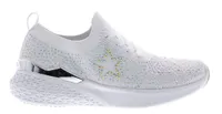 Monticello White Rainbow Rhinestone Slip-On Sneaker