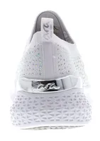 Monticello White Rainbow Rhinestone Slip-On Sneaker