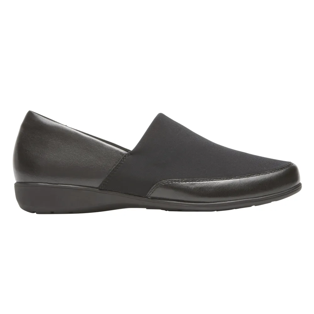 Abbey A-Line Black Slip-On Loafer