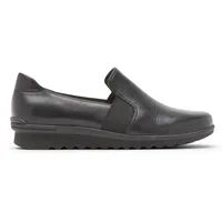 Josie Slipon Black Leather Flats