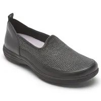 Quinn Black Leather Slip-On Sneaker