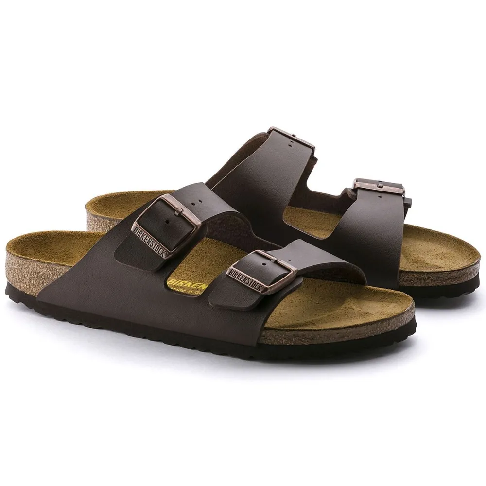 Arizona Birko-Flor Dark Brown Slide Sandal