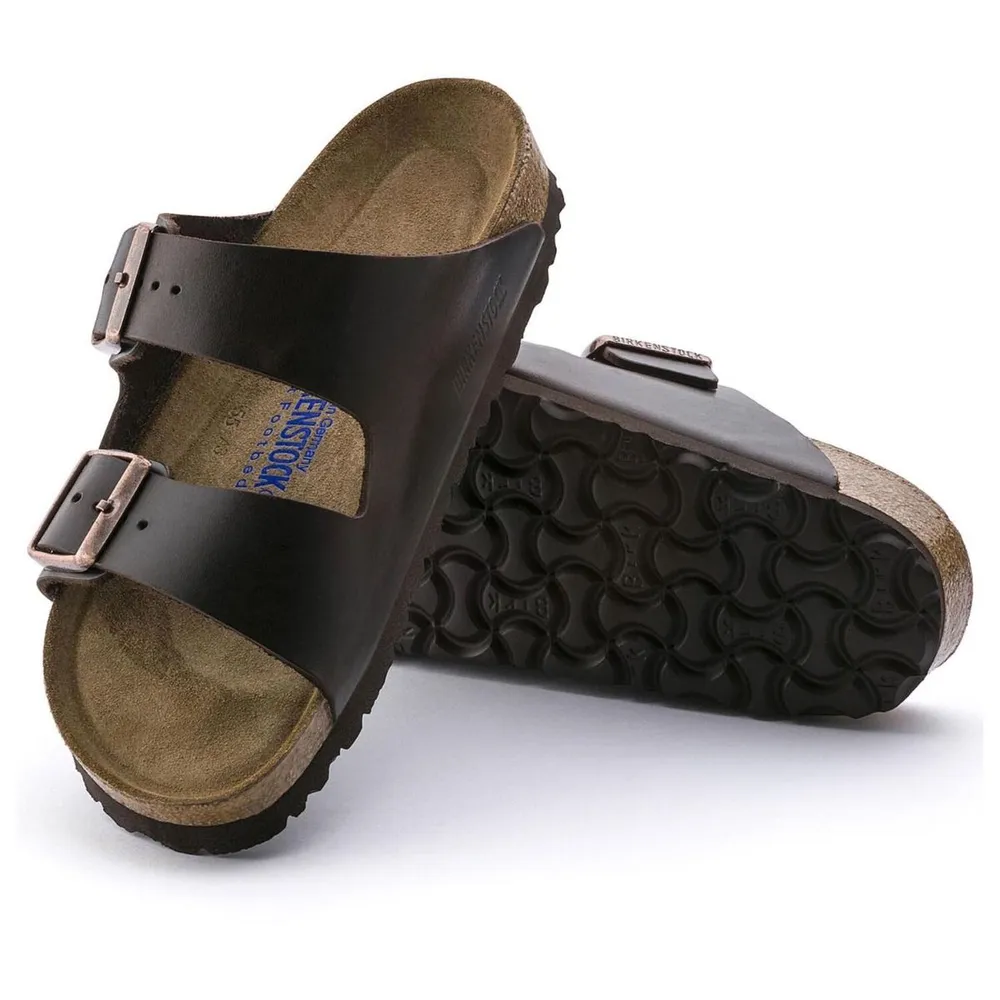 Arizona Amalfi Testa Di Moro Leather Slide Sandal