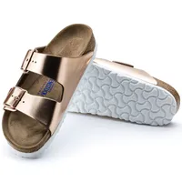 Arizona Soft Footbed Metallic Copper Slide Sandal