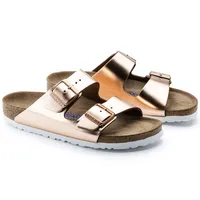 Arizona Soft Footbed Metallic Copper Slide Sandal