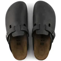 Boston Black Oiled Leather Clog