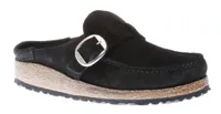 Buckley Black Suede Leather Clog