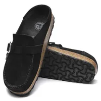 Buckley Black Suede Leather Clog