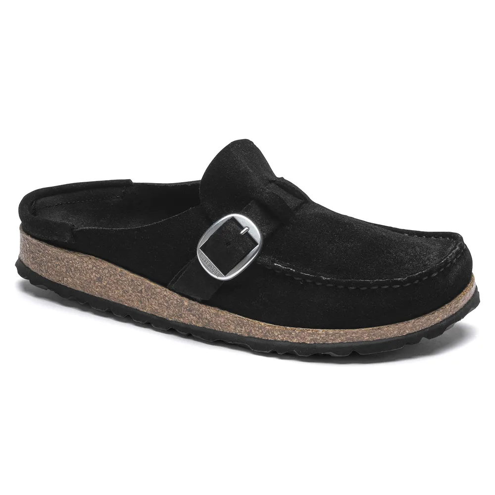 Buckley Black Suede Leather Clog