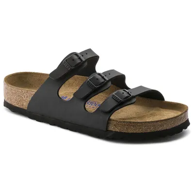 Florida Soft Footbed Birko-Flor Black Slide Sandal