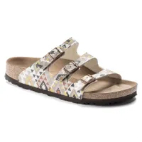 Florida Vegan Birko-Flor Printed Mocha Slide Sandal