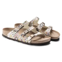 Florida Vegan Birko-Flor Printed Mocha Slide Sandal