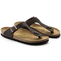 Gizeh Habana Brown Oiled Leather Thong Sandal