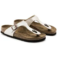 Gizeh Birko-Flor Graceful Pearl White Thong Sandal