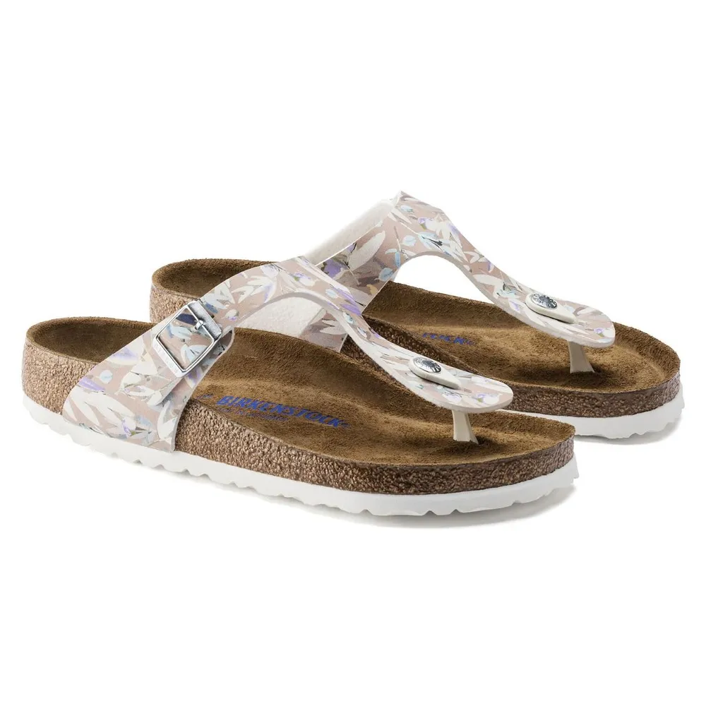 Gizeh Birko-Flor Floral Rose Thong Sandal