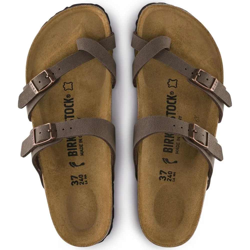 Mayari Birko-Flor Nubuck Mocha Brown Sandal