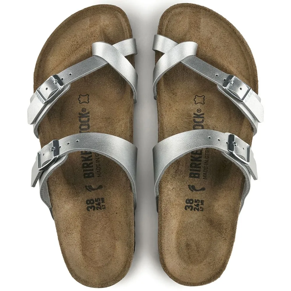 Mayari Birko-Flor Silver Sandal