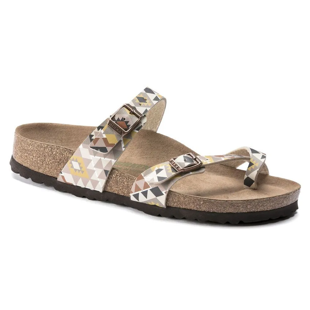 Mayari Vegan Birko-Flor Printed Mocha Sandal