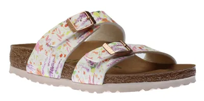 Sydney Vegan Birko-Flor Light Rose Double Strap Slide Sandal