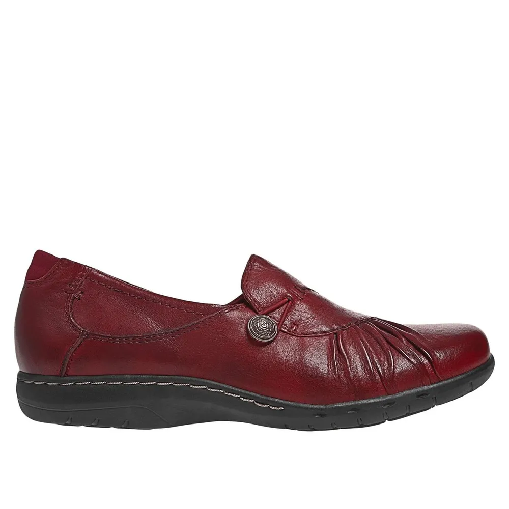 Paulette Red Slip-On Flat