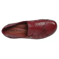 Paulette Red Slip-On Flat