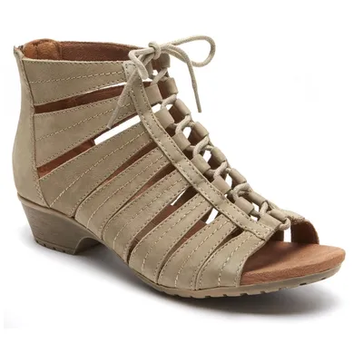 Gabby Khaki Lace-Up Gladiator Sandal
