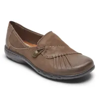 Paulette Stone Nubuck Slip-On Flat