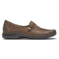 Paulette Stone Nubuck Slip-On Flat