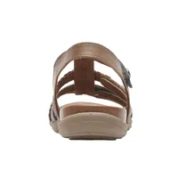 Rubey Khaki / Navy T-Strap Sandal