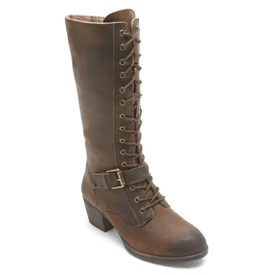 Anisa Brown Tall Lace-Up Boot