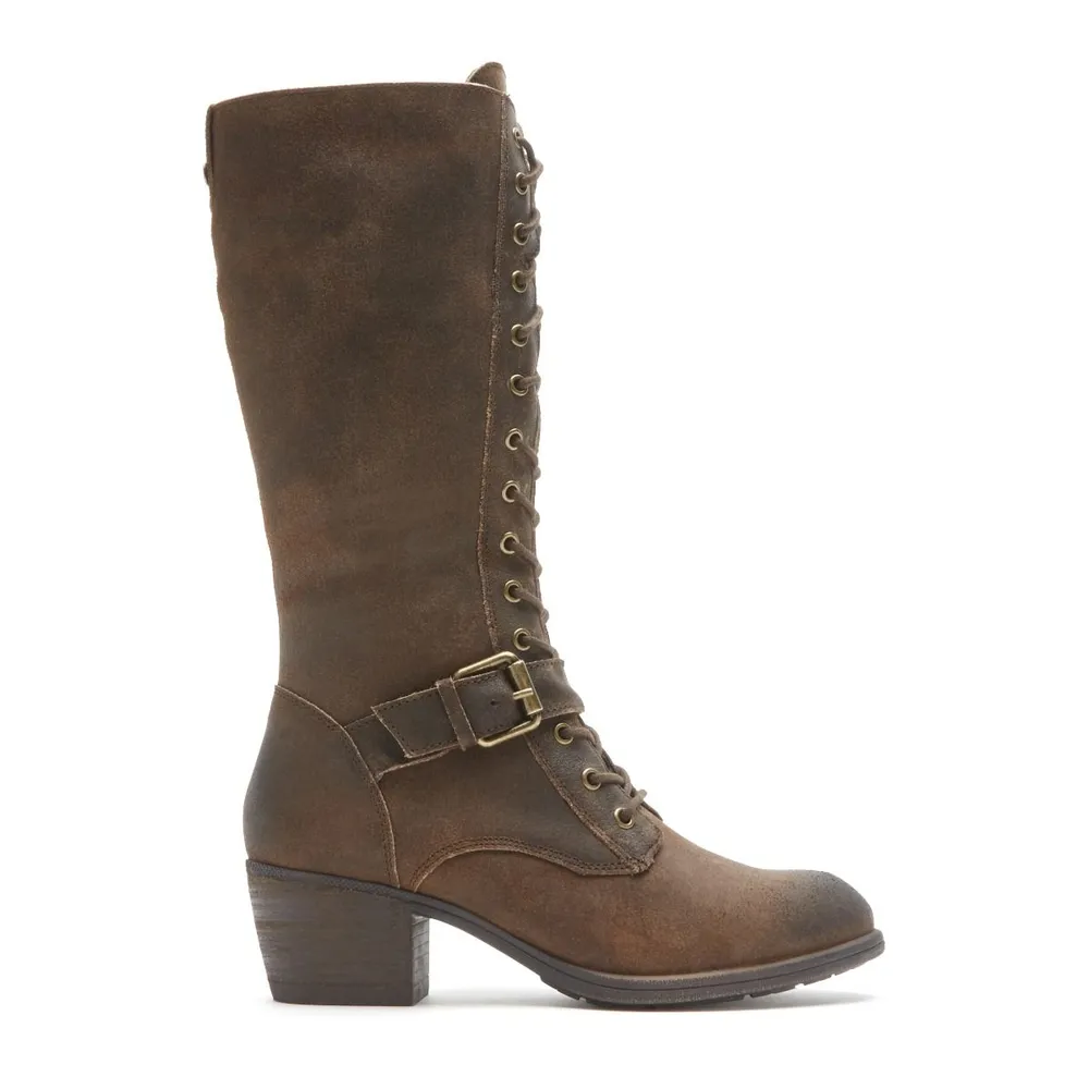 Anisa Brown Tall Lace-Up Boot