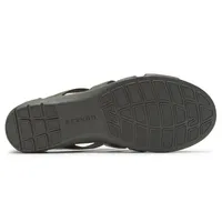 Abbey Black Leather Gladiator Sandal