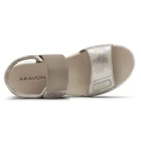 Beaumont Two Strap Metallic Sandal