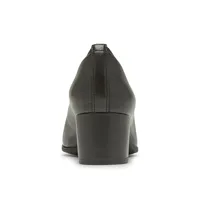 Career Black Leather Pump