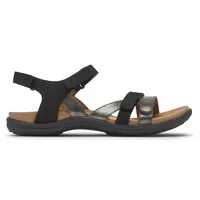 Rubey Black Three Strap Sandal