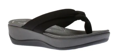 Arla Kaylie Black Thong Sandal