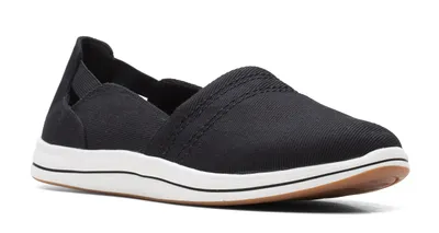 Breeze Step Black Slip-On Canvas Sneaker